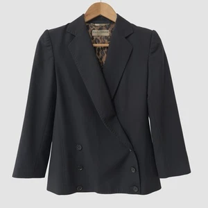 Dolce & Gabbana Vintage Black Wool Double Breasted Blazer IT 40 - Picture 1 of 7