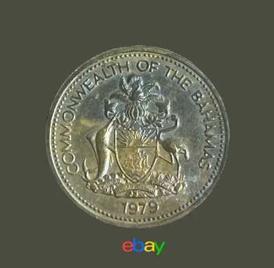 VENTA MUNDIAL DE MONEDAS--1979 BAHAMAS MONEDA COMPOSICIÓN LATÓN 1 CENTAVO KM# 59 Foto 1 de 4