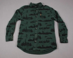 CHAPS Shirt Mens Green Performance Flannel Deer Geese Hunting Outdoor Sz M - Picture 1 of 10