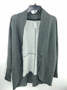 Chaqueta deportiva gris abierta de manga larga Champions para hombre talla grande - Imagen 1 de 5