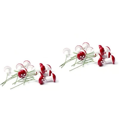 2 PCS Garden Mushrooms Ornaments Landscape Decoration Toadstool - Image 1 of 4