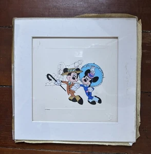 Disney Treasures Nifty Nineties Mickey & Minnie Engraved Etch Print COA/No Frame - Picture 1 of 5