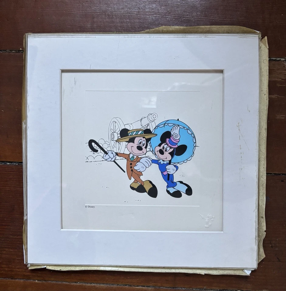 Disney Treasures Nifty Nineties Mickey & Minnie Engraved Etch Print COA/No Frame - Image 1 of 4