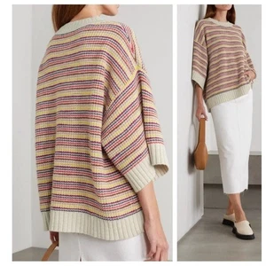 SEE BY CHLOÉ Pullover Damen klein gestreift Wolle Mohair Boho Landhaus Grobstrick - Bild 1 von 8