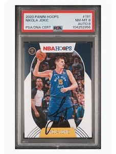 2020 Panini Hoops Nikola Jokic #191 PSA 8 / Auto 8 | Denver Nuggets MVP - Picture 1 of 3