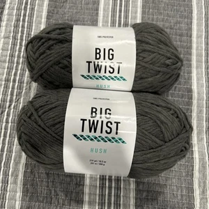 Big twist Hush charcoal yarn 2 Skein Lot - Picture 1 of 5