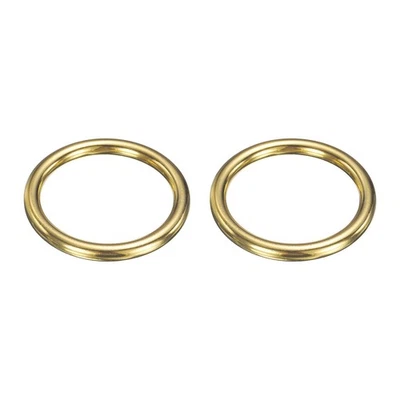 O Ring de metal, 2 peças 2,4 polegadas OD 1,8 polegadas ID 7mm de espessura ouro sem costura - Imagem 1 de 4