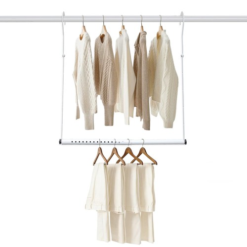 Hanging Closet Rod Extenders, Adjustable Width and Height Closet ...