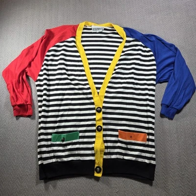 Cárdigan retro Crayola Peter Popovitch años 80 de colección para mujer talla mediana hecho en EE. UU. Foto 1 de 4