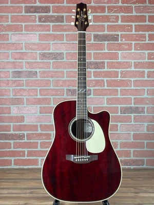 Guitarra eléctrica acústica Takamine JJ325SRC John Jorgenson Signature - rojo brillante Foto 1 de 4