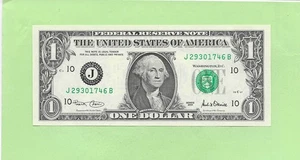 2001 ..UNCIRC $1  J 2930 1746 B  .... 2001  $1  J-B    NICE NOTE        FRN - Picture 1 of 2