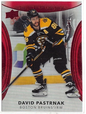 2022-23 Upper Deck Trilogy Red #77 David Pastrnak/149 - Image 1 of 2