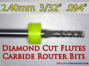 3/32" Carbide Router Bit - Diamond Cut Flutes - Super Value! CNC PCB Dremel  FT - Picture 1 of 1