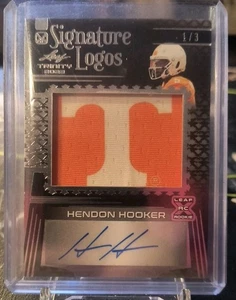 2023 Leaf Trinity Signature Logos Hendon Hooker 1/3 Tennessee Vols Team Logo  - Picture 1 of 2