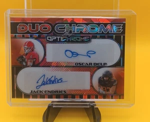2025 Leaf Jack Endries Oscar Delp Auto 1/1 Optichrome Dup Chrome Dual Autograph - Picture 1 of 2
