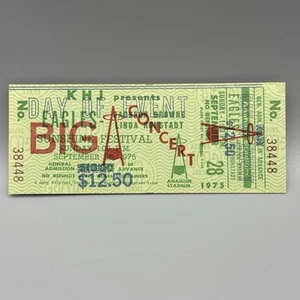 SEP 28, 1975 SUNSHINE FESTIVAL FULL TICKET EAGLES RONSTADT JACKSON BROWNE - Picture 1 of 2