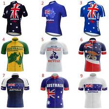 Team Australia Cycling Jersey Men's Short Sleeve Bicycle Jersey Shirt Cycle Top