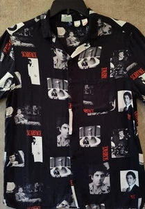 Scarface Shirt Herren Tony Montana Druck All Over auf Knopfleiste - geteilt - Medium - Bild 1 von 8