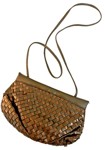 Cartera Bandolera Sharif/Cuero Trenzado/Hallazgo Raro - Imagen 1 de 6