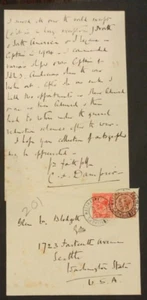 Admiral Cecil Frederick Dampier (1868–1950) Autograph- Signed Letter w/ Envelope - Picture 1 of 3
