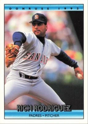 1992 Donruss Baseball Rich Rodriguez San Diego Padres #388 - Image 1 of 2