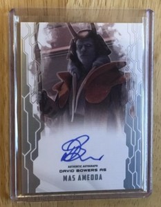 Topps Star Wars Masterwork 2017 Trading Card Autographed David Bowers Mas Amedda