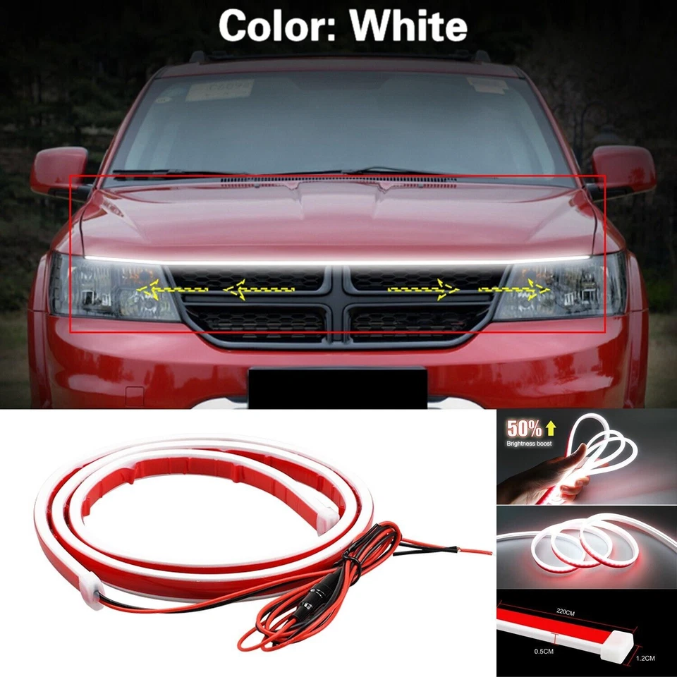 86" Dynamic LED Running Light Front Hood Strip Ambient Lamp For Dodge Journey - Imagem 1 de 4