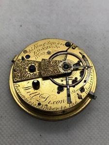 William Dixon Fusee London Pocket Watch *Not Running* - Picture 1 of 11