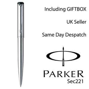 Personalised Engraved Parker Vector STEEL Ballpen SILVER CHRISTMAS GIFT - Picture 1 of 2
