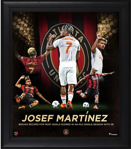 Josef Martinez Atlanta United Frmd 15 x 17 MLS Single-Season Goal Record Collage Cover