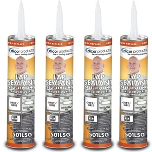 Sellador de techo para autocaravana Dicor 501LSG-1, sellador de regazo autonivelante gris 10,3 oz, paquete de 4 - Imagen 1 de 2
