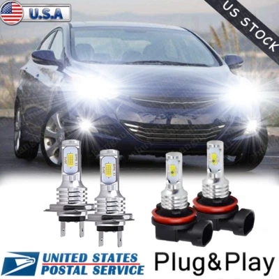 For Hyundai Elantra 2013-2018 Combo LED WHITE Headlight Hi Lo Beam 4x Bulbs - Image 1 of 4