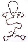Schloss mit 2 Schlüsseln, Vintage-Antik-Eisen, handgefertigt, seltene Hals-, Bei