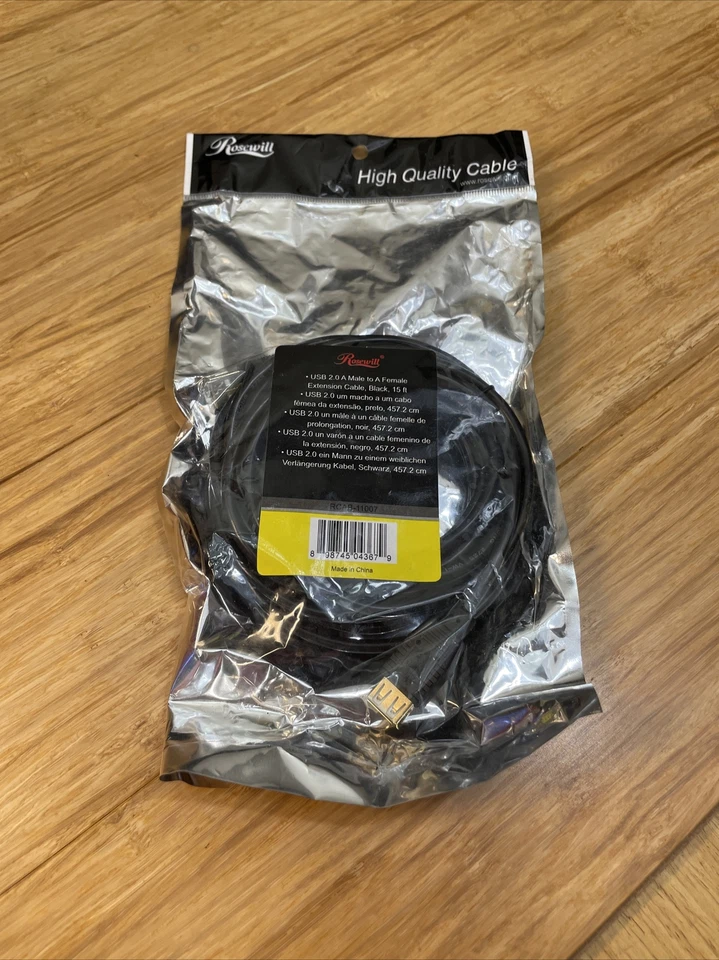 NEW Rosewill High Quality Cable USB 2.0 A Male to Female KG JD - Image 1 of 4