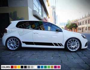 Sticker Decal Vinyl Side Door Stripes for Volkswagen Golf Mk7 GTI Spoiler Fender - Picture 1 of 4