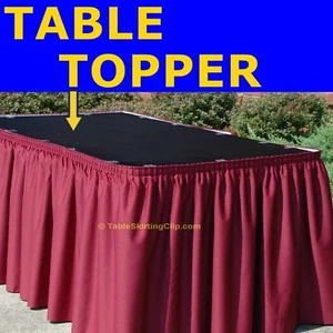 PREMIUM POLYESTER LINEN TABLE SKIRTING TOPPERS - TABLE TOPPER FOR TABLE SKIRTS - Picture 1 of 1