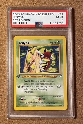 2002 Pokemon Neo Destiny 1st Edition Ledyba 71 Graded PSA 9 WOTC Vintage Mint - Image 1 of 4