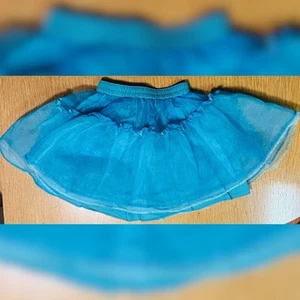 Vintage Baby Gap Turquoise Tulle Youth Skirt - Size 2XL - 4 Layers - Picture 1 of 2