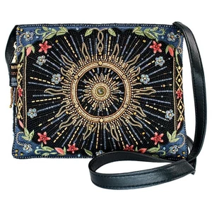 Mary Frances Solar Mystique Celestial and Flowers Beaded Crossbody Handbag-NWT - Picture 1 of 6