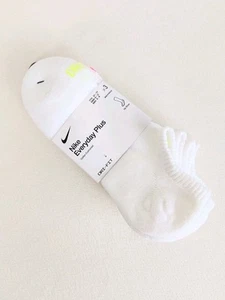 Nike 5Y-7Y No Show White Socks Women's 6-10 Men 's 6-8 3pk Everyday Plus Dri-Fit - Picture 1 of 4