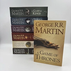 A Game of Thrones Complete Set of Paperback Books 1-7 by George R.R. Martin - Picture 1 of 19