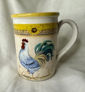 Gibson Rooster Sunflower Yellow Coffee Mug Flower - Picture 1 of 7