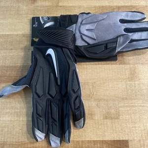 Nike D-Tackle 6.0 NFL Lineman Football Gloves Black Gray PGF946 - Men's XL New! - Picture 1 of 5