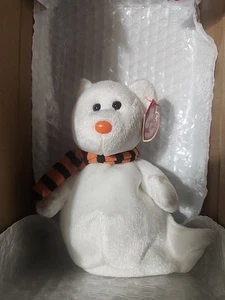 5 Zoll TY Halloweenie Beanies - KÖCHER der Geisterbär - Halloween Sitzsack Plüsch - Bild 1 von 6