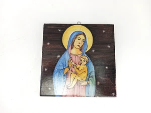 "Dass" Fliese Kachel Keramik Muttergottes mit Jesuskind Made In Italy?? 20 x 20 - Bild 1 von 13