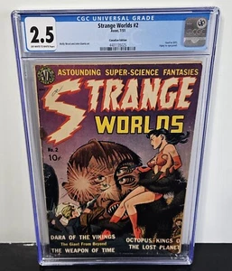 💥CGC 2.5 STRANGE WORLDS #2 1951 AVON Canadian 7 Census USED in SOTI Wally Wood - Picture 1 of 9