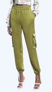 $70 OPEN EDIT of NORDSTROM TIE ADJUSTABLE LEG OPENING ELASTIC SATIN CARGO PANTS - Picture 1 of 13