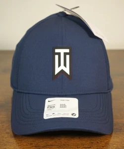 Nike Tiger Woods TW Golf Hat Cap Fitted Navy Blue FB6454-410 Size M/L - Picture 1 of 7