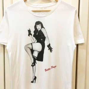 Camiseta Bettie Page Blanca Algodón Talla Completa Unisex S-5XL RM1042 - Imagen 1 de 3