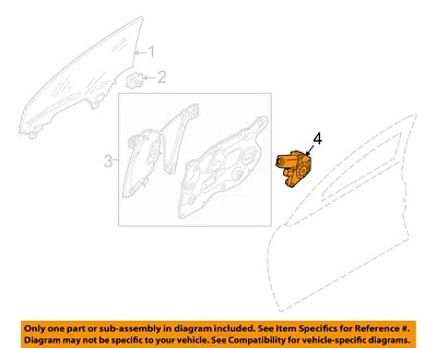 NISSAN OEM 08-23 370Z,G37,Q60,Z puerta vidrio herrajes-motor ventana 80731JL00A Foto 1 de 2